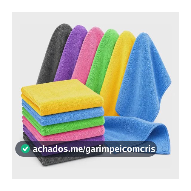 Kit 10 Panos Microfibra 30x30 Para Louça Limpeza Multiuso Sortidos