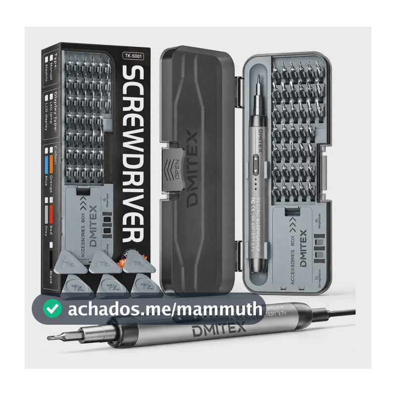Mini Parafusadeira de Precisão Elétrica Recarregável 46 Em 1 Para Celular Notebook e computador