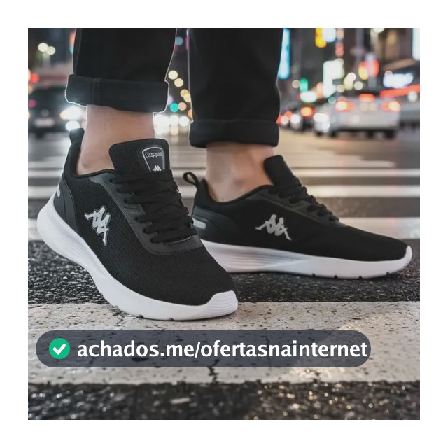 Tenis Kappa Treviso Original Unissex Confortável Academia Preto-prata 41 Br