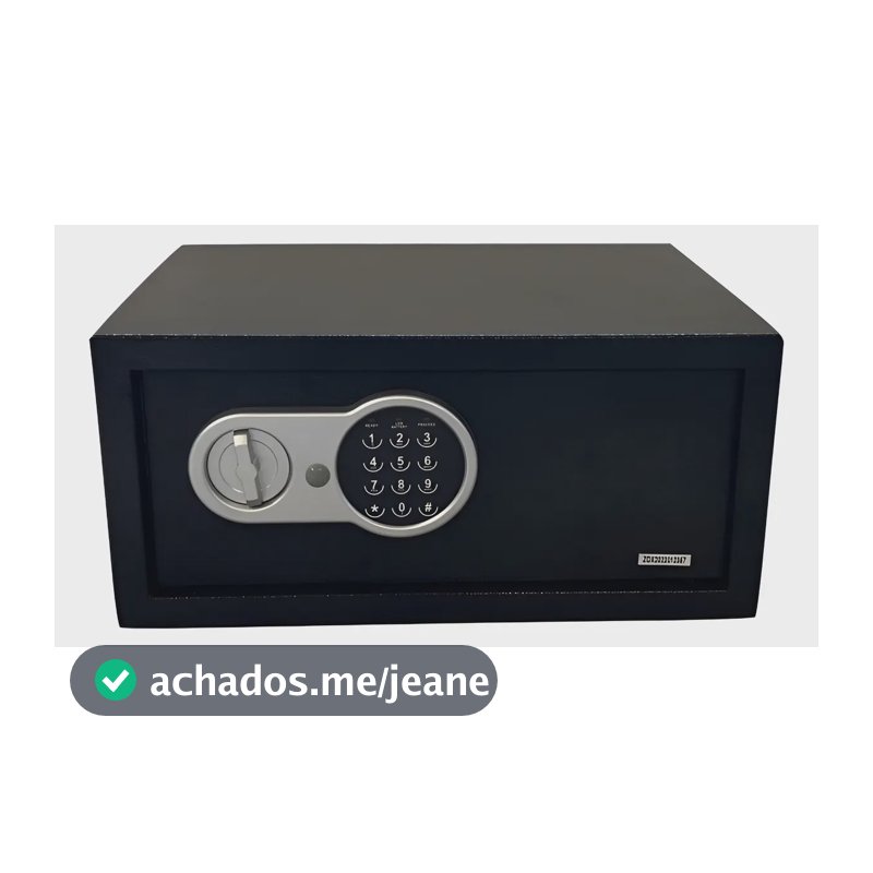 Cofre Eletrônico Digital Senha Ou Chave 43x33x20 Cor Preto