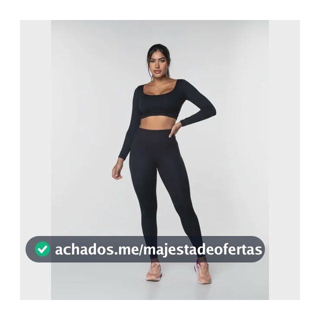 Diasp Conjunto Poliamida Cropped Frio E Legging Feminino Fit