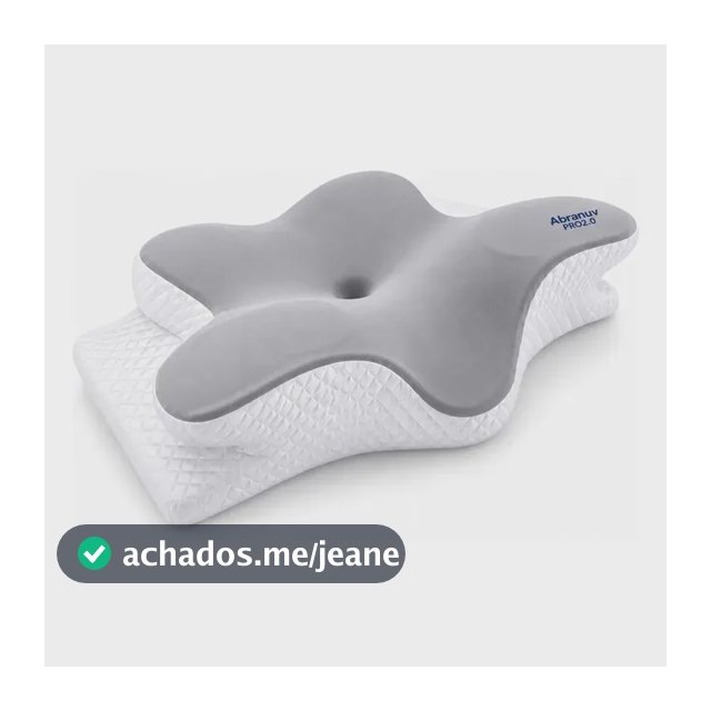 Travesseiro Cervical Ergonômico em Espuma Viscoelástica para Dormir S-5431 VT Abranuv