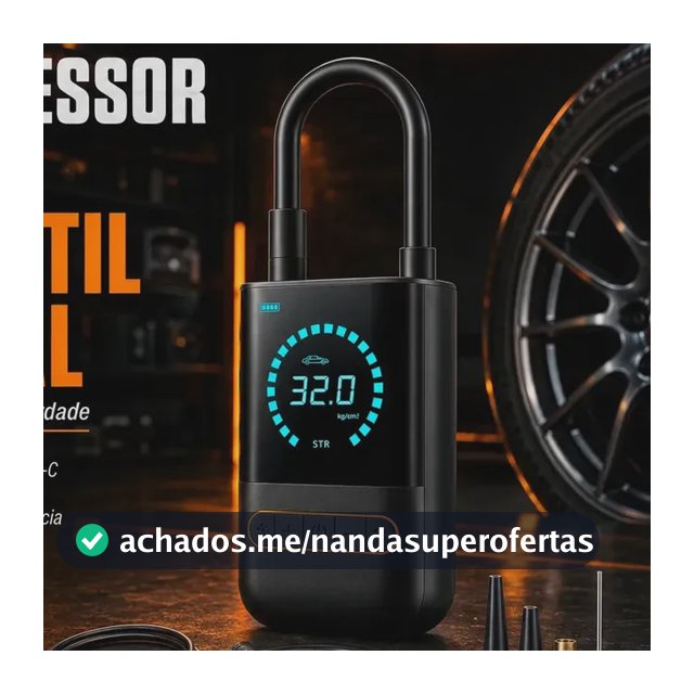 Compressor Calibrador De Pneus Calibrador B&G Portátil Mini Digital Carro Bike Sem Fio Cor Preto