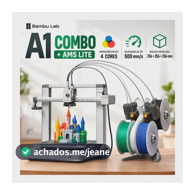 Impressora 3d Bambu Lab A1 Combo Ams Lite Wi-fi 127/220v 127/220v Prateado