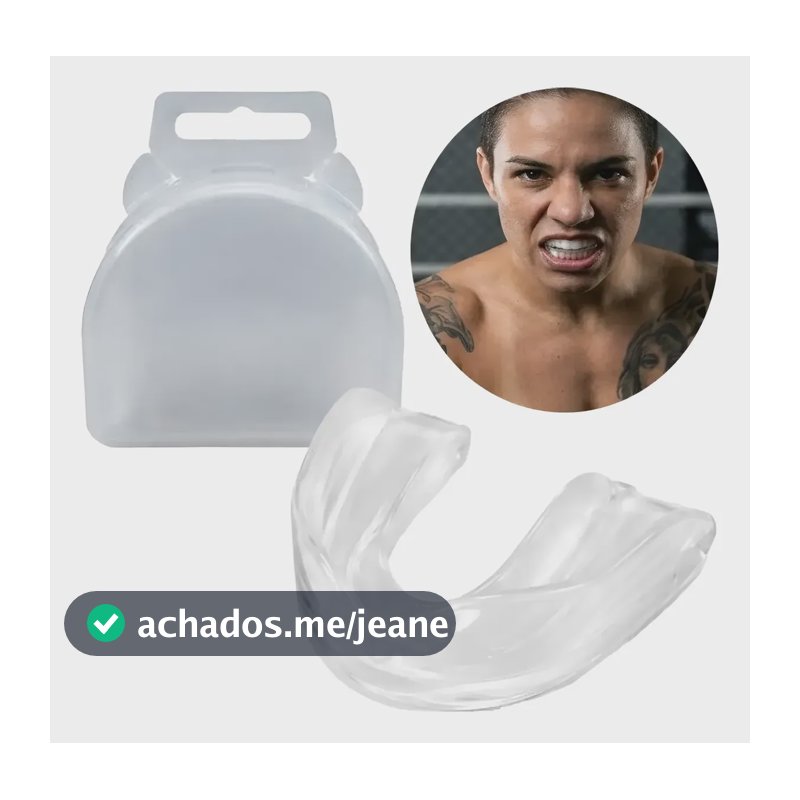Protetor Bucal Moldável Profissional Com Estojo Treinos Transparente Sem Sabor