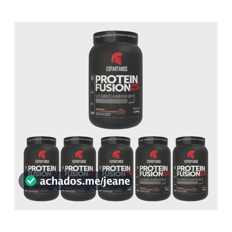 6x Protein Fusion Whey Isolate 900g - Kit Atacado Cx Fechada Sabor Chocolate