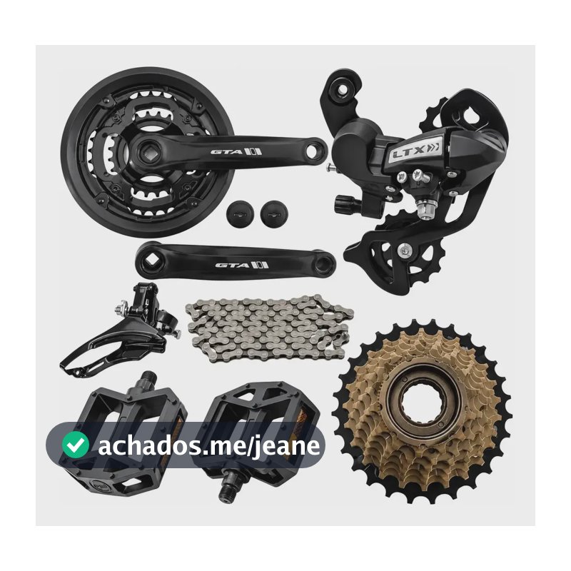 Kit Transmissão Peças Para Bike 21v Aro 26 E 29 3x7v Mtb