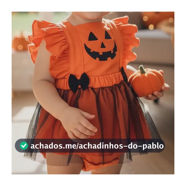 Romper Bebê Fantasia Halloween Com Lacinho De Saia Com Tule