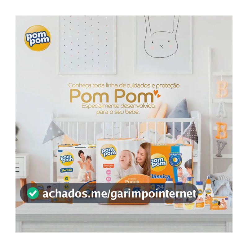 Fralda Descartável Infantil Shortinho Pants PomPom XG com 12 Unidades