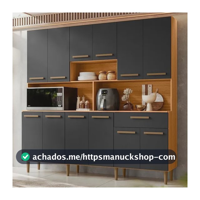 Armário de Cozinha Poliman Móveis Clarice 12 Portas 1 Gaveta