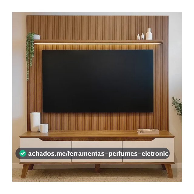 Rack Com Painel Para Tv Até 75 Polegadas Com Led Impressão