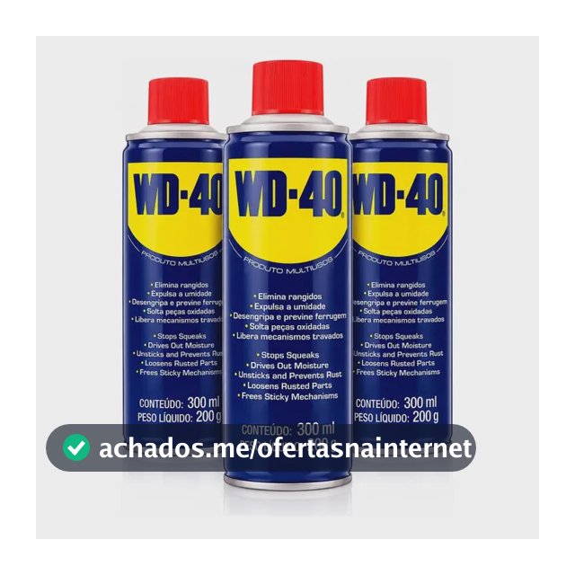 3 Und Wd40 Spray Produto Multiuso Lubrifica Desengripa 300ml