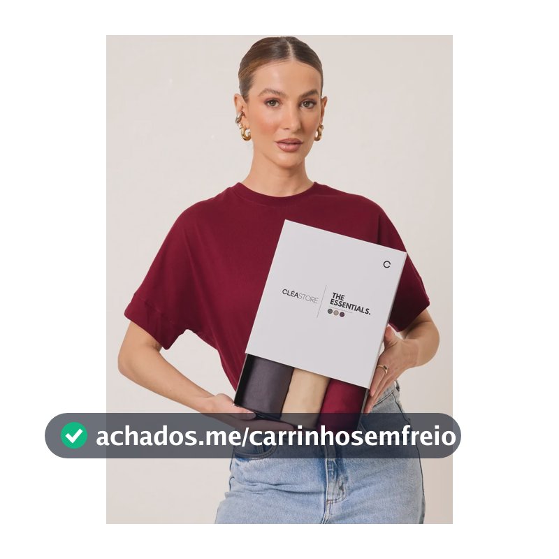 Kit 3 T-shirts Oversized Intense Algodão Cléa Store Chumbo/bege/vinho M