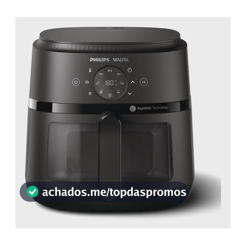 Fritadeira Airfryer Digital Philips Walita NA230/00 Negro