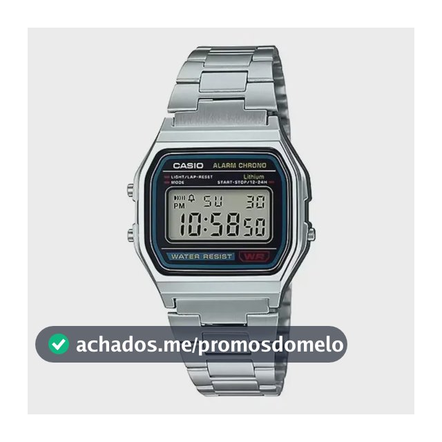Relógio Casio Digital Vintage Prata Unissex Original Barato Prata