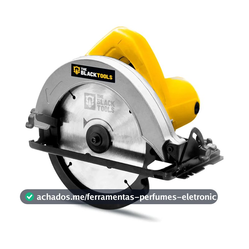 Serra Circular Profissional The Black Tools BTC1000 7.1/4 Pol. 185mm 1100w 60hz Com Disco Madeira