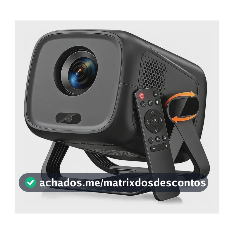 Projetor Smart Tv Portátil Full Hd 4k Android 11 Wi-fi Preto 127/220v