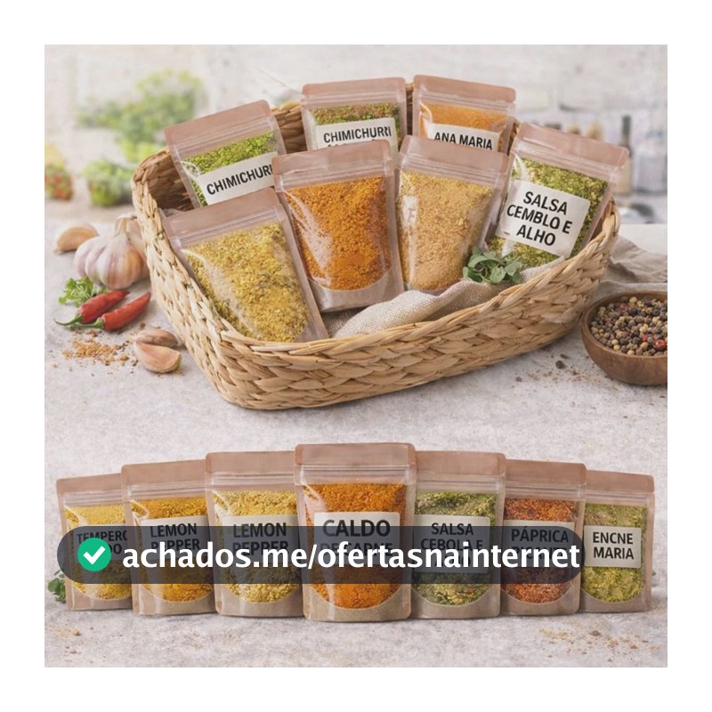 Kit 20 Temperos 100g Cada Completo Mais Vendidos Para Cozinh