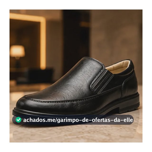 Sapato Social Masculino Preto Legitimo Conforto Ortopédico