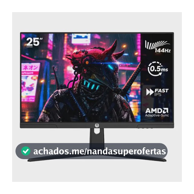 Monitor Gamer Haiz 25'' Ips Fhd 144hz 0.5ms Hdmi Dp Vesa Preto