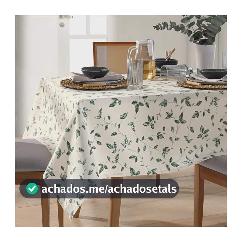 Toalha Mesa Dohler Clean Limpa Fácil Athenas 1,40x1,40m Cor Botanica 01