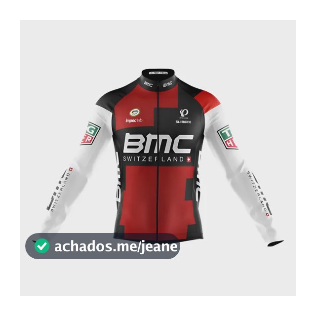 Camisa Ciclismo Manga Longa Bmc Bike Ziper Total Dry Fit Mtb