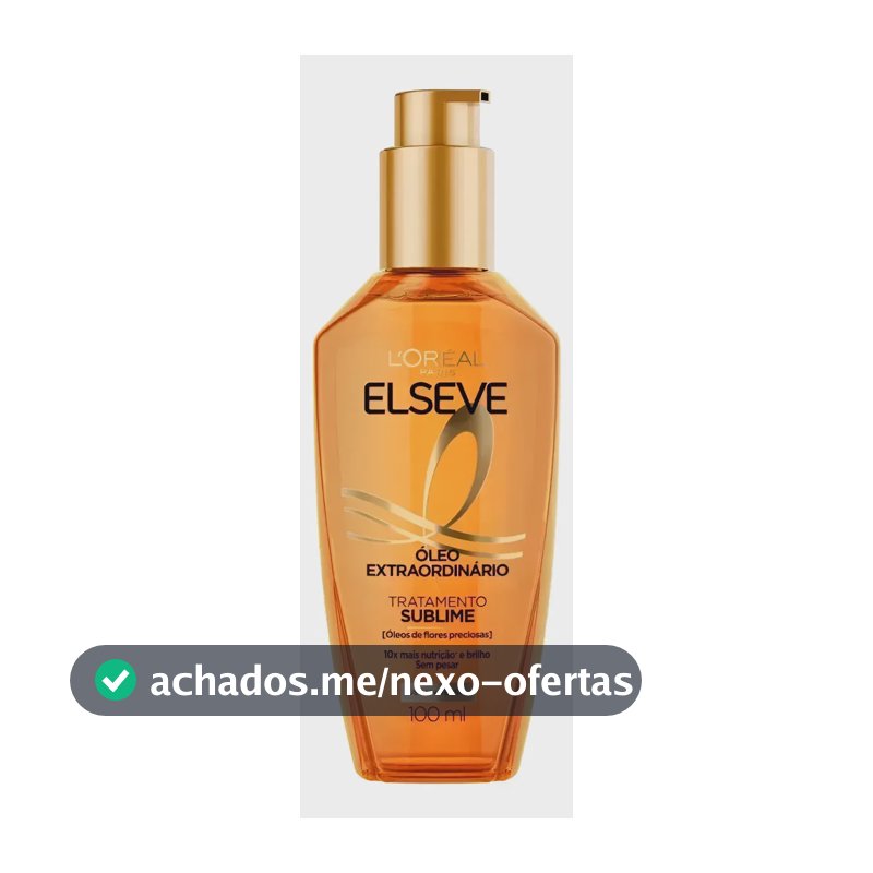L'Oréal Paris Elseve Óleo Extraordinário 100ml - Leave In Anti Frizz Protetor Térmico Tratamento Reconstrutor Para Todos Os Tipos De Cabelo