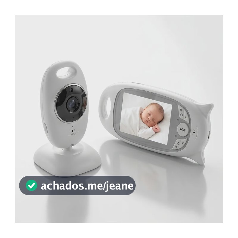 Babá Eletrônica Sem Fio Com Visão Noturna Sem Wi-fi Tela 2  5v Branco