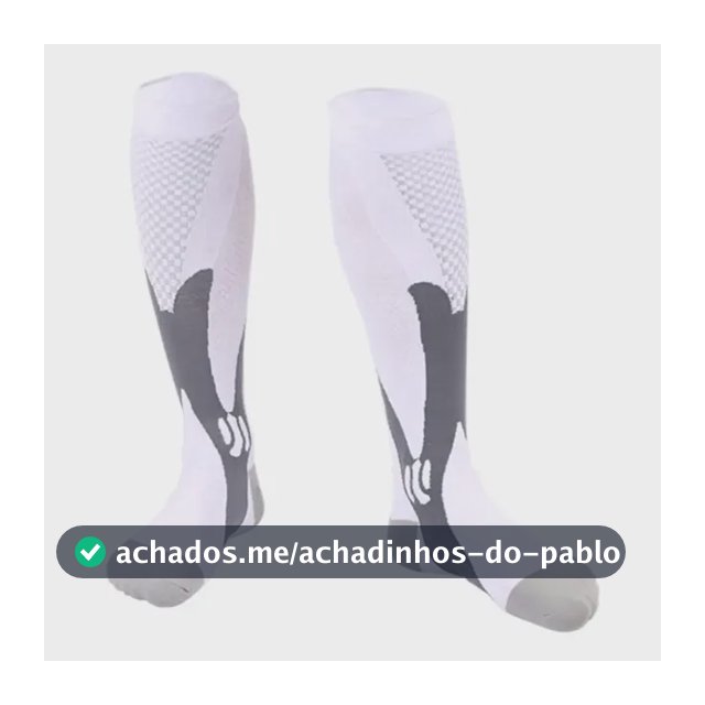 Meia De Compressão Esportiva Cano Alto 3/4 Corrida Ciclismo