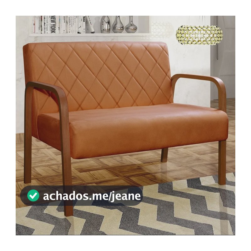 Sofá 2 Lugares Namoradeira Lara Decoração Sala Ai