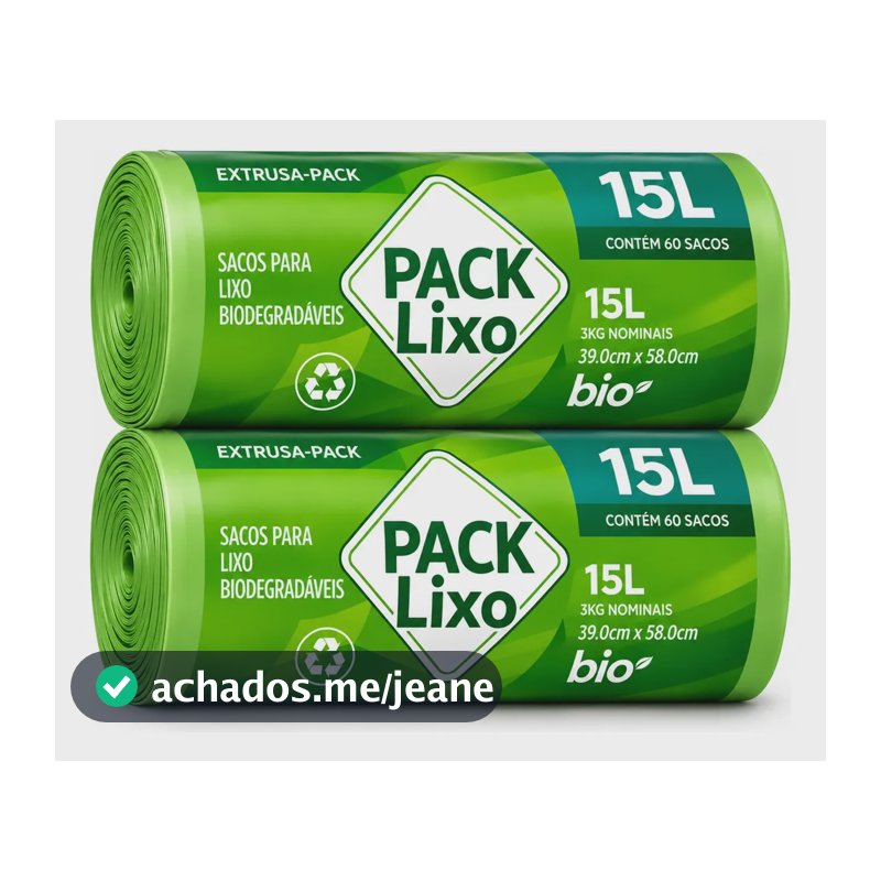 Sacos Lixo Biodegradáveis 15l Biobags 120 Unid. Sustentável