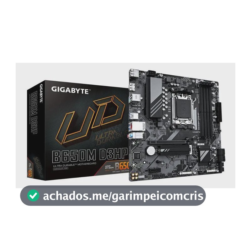 Placa Mãe Gigabyte B650m D3hp - Soquete Am5 - Micro Atx