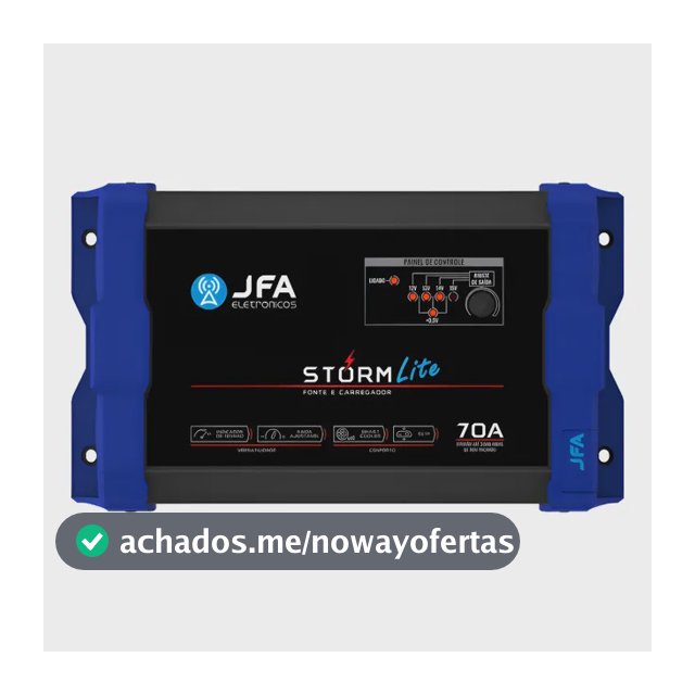 Fonte Automotiva Jfa Storm Lite 70a Bivolt Carregador Preto