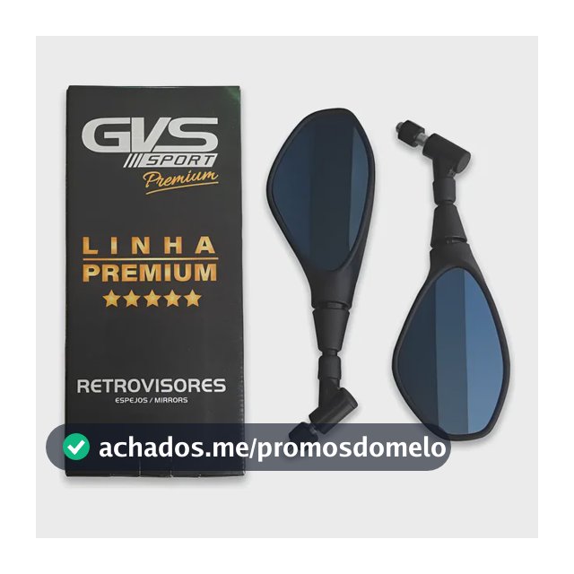 Retrovisor Gvs Bmw F800 Giro 360 Honda Lente Convexa Azul