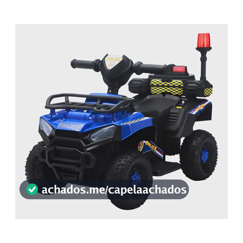 Carro De Polícia Infantil Elétrico Com Sirene Az Maxi Toys
