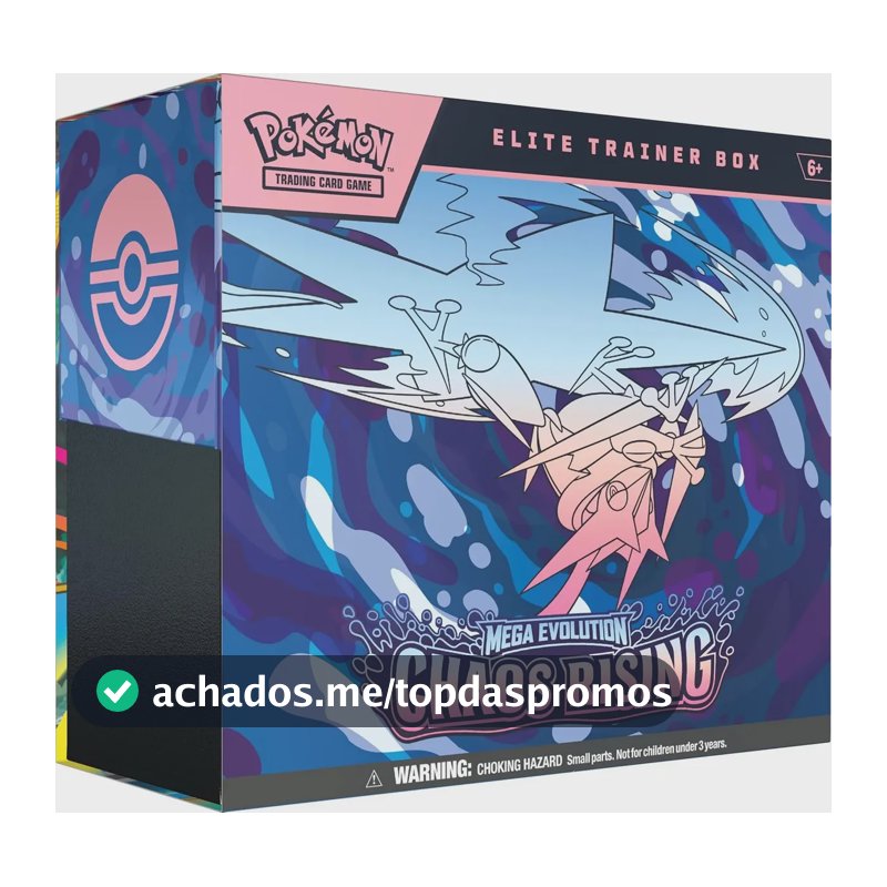 Pokémon TCG: Mega Evolution Chaos Rising Elite Trainer Box Jogo de cartas POK1010399111 Asmodee