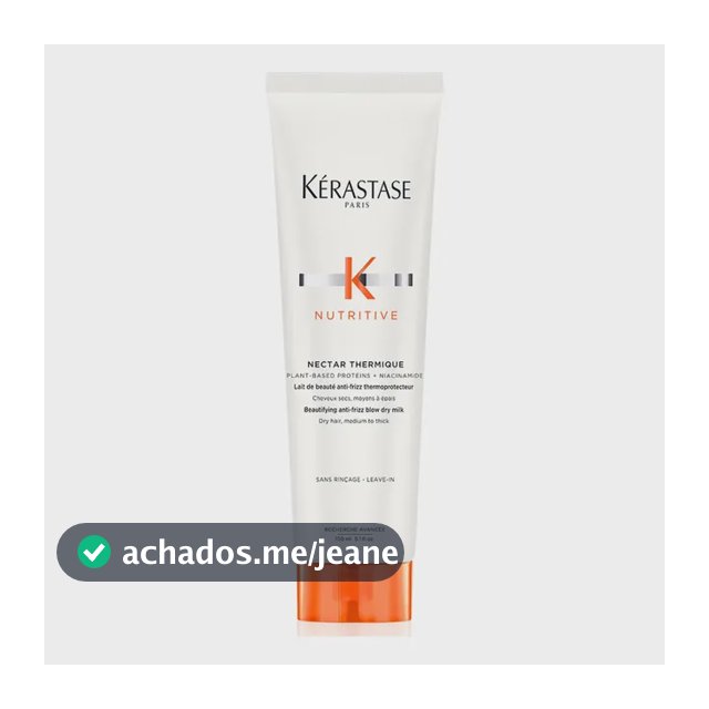 Leave-In Protetor Térmico Anti Ressecamento com Proteínas Vegetais e Niacinamida para Cabelos Médios a Grossos Kérastase Nutritive Nectar Thermique 150ml
