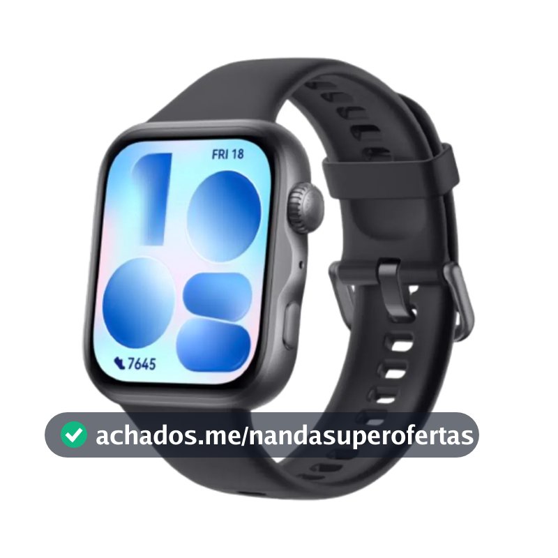 Smartwatch HUAWEI WATCH FIT 5 AMOLED de 182" Design Leve Mini Treino Bateria com Até 10 Dias 64 GB Gerenciamento Avançado da Saúde Monitor do Sono SpO2 GPS Compatível com iOS e Android Preto