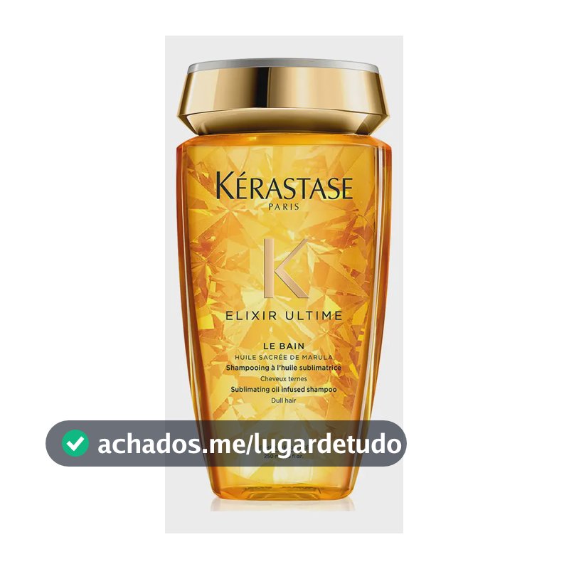 Shampoo de Nutrição com Óleo de Argan, Limpeza Profunda e Brilho Radiante e Maciez para Todos os Tipos de Cabelo, Elixir Ultime Le Bain, Kérastase 250ml
