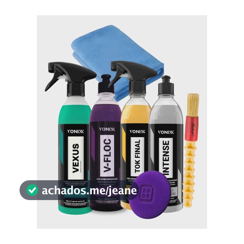 Kit Limpeza Automotiva Vexus V-floc Intense Tok Final Vonixx