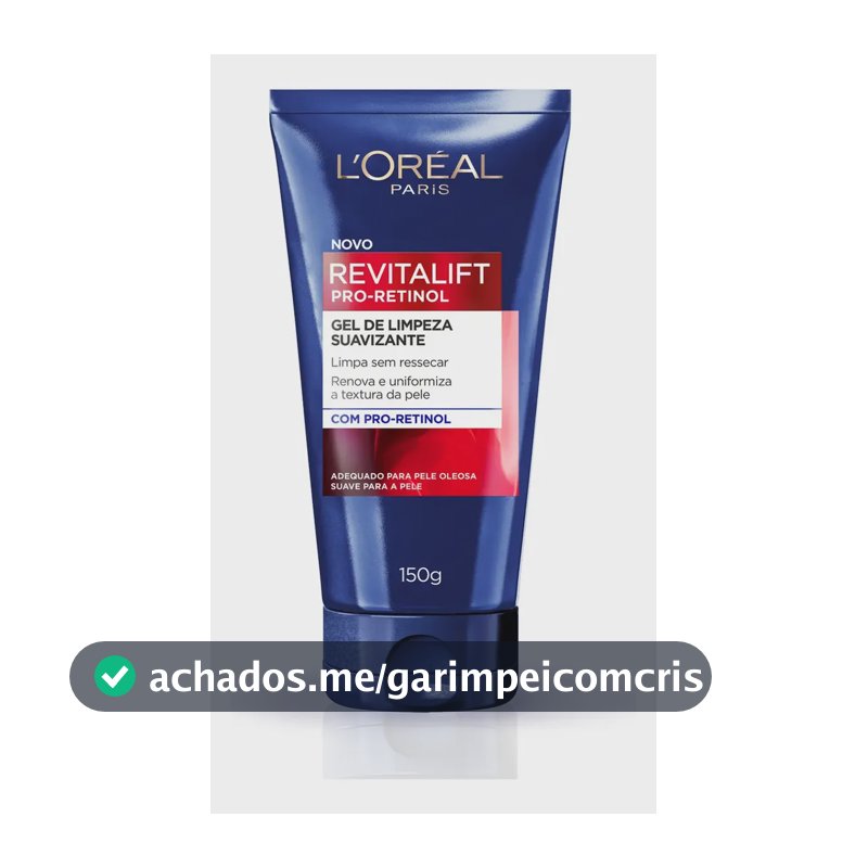 L'Oréal Paris Gel de Limpeza Facial Suavizante com Pro-Retinol Revitalift, 150g