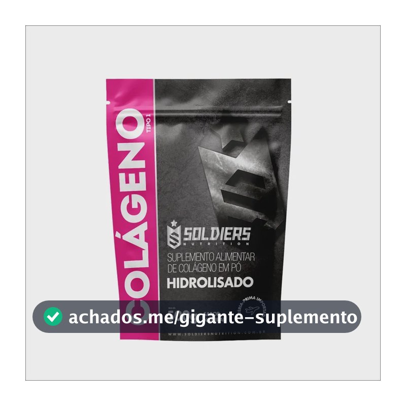 Colágeno Hidrolisado 500g Tipo 1 100% Puro Soldiers Nutrition