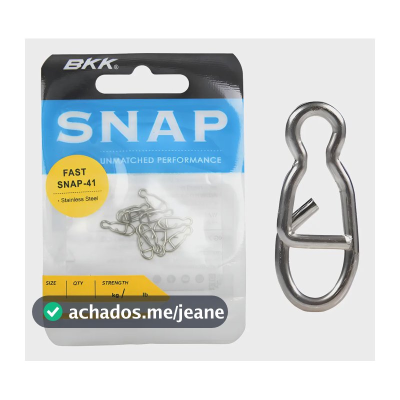 Snap De Pesca Engate Rápido Bkk Snap Fast-41 No2 31lb 10un