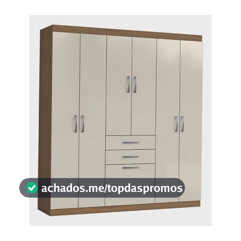 Guarda Roupas Casal 7 Portas 2 Gavetas Lisboa Aramóveis Cor Atac/areia GR7P2G 20 5140