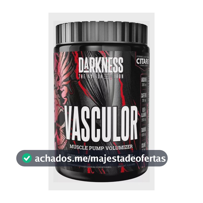 Suplemento Pó Darkness Nutricional/esportivo Pré Treino Beta-alanina Vasculor Muscle Pump Volumizer 300g Maçã Verde