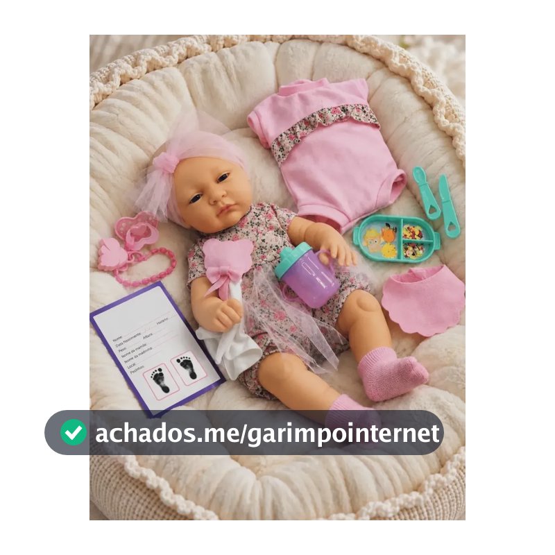Boneca Bebe Reborn Helena Realista 43cm Vinil Banho Day Luna