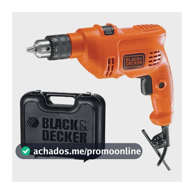 Furadeira Impacto 3/8 Pol. + Maleta Tm500k Black+decker Cor Laranja Frequência 60 Hz