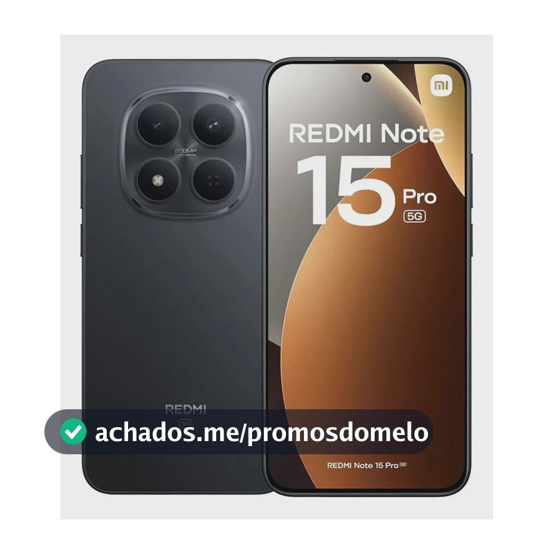 Xiaomi Redmi Note 15 Pro 5g Dual Sim 256gb 8gb Ram Global Preto
