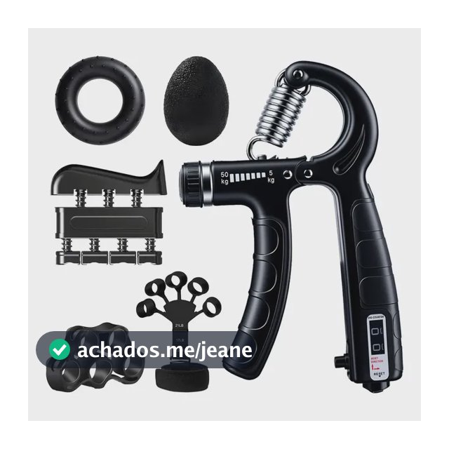 Kit Hand Grip Ajustável Com Contador Digital para Fortalecimento de Mão