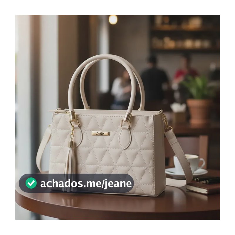 Bolsa Feminina Lorena Transversal Imediato Cor Marfim